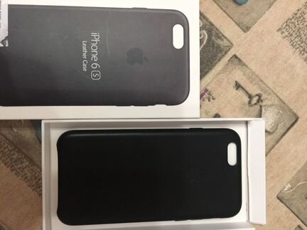 Чехол для iPhone Apple 6/6s leather case black