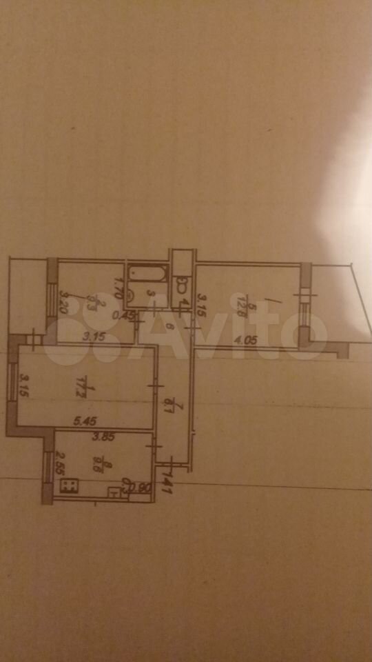 3-к квартира, 63 м², 9/9 эт.