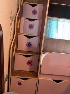 Двухъярусная кровать для девочек