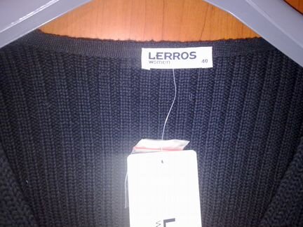 Кардиган новый Lerros черный хлопок с поясом