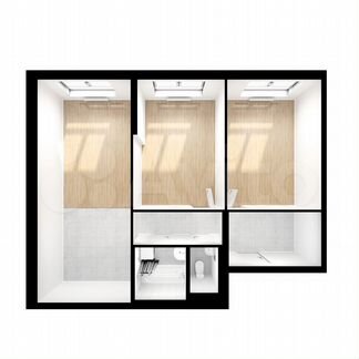 2-к квартира, 62.1 м², 16/24 эт.