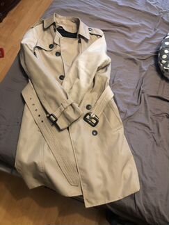 Тренч песочный zara