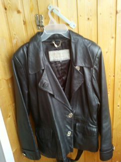 Итальянская женская кожаная куртка-пиджак