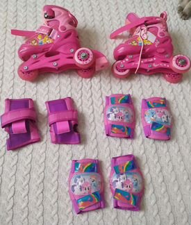 Роликовые коньки р.26-29+ защита