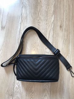 Сумка кожаная поясная