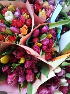 Букеты из тюльпанов/ Цветы