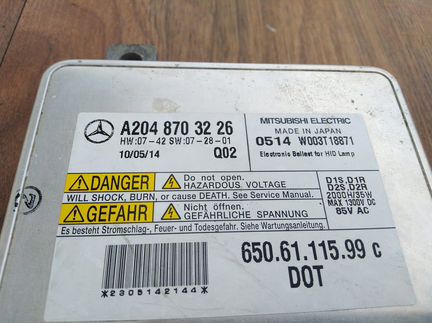 Разборка Mercedes GLK. Блок розжига Mercedes X204