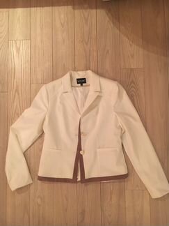 Пиджак женский белый с длинным рукавом