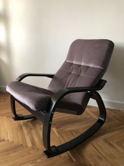 Кресло-качалка (Сиренево-серый, Цвет Диванов)