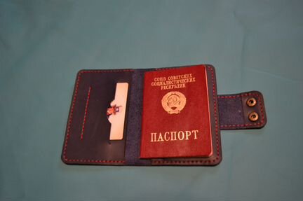 Обложка на паспорт из кожи ручная работа