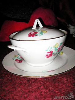 Антикварный фарфор - Супница (Дулево)