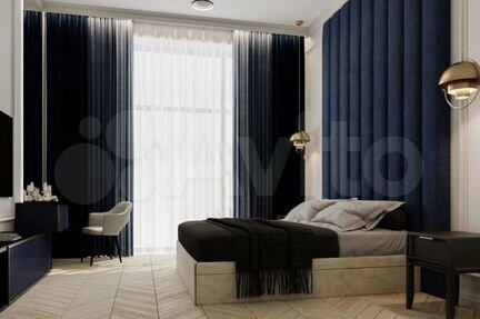 1-к апартаменты, 54.9 м², 4/11 эт.