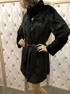 Норковая шуба с поясом (Размер 42-44) #1672