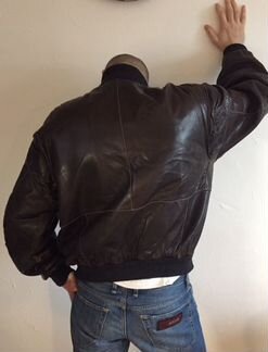 Кожаная зимняя куртка-пилот Post Card (Италия)