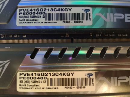 Patriot viper PVE416G213C4KGY