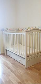 Кроватка Sadeko Lapsi Slovenia, матрас, балдахин