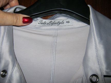 Светло-серое платье Sela (смесовый хб)