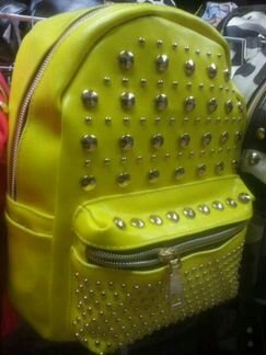 Новый женский рюкзак желтый маленький