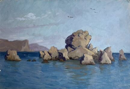 Картина маслом. Картон, 33/49см