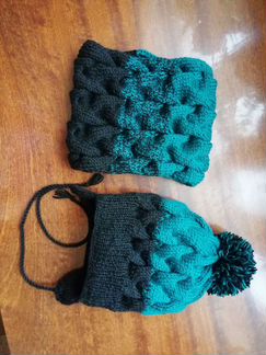 Комплект зимний шапка+снуд