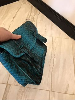 Сумка из натуральной кожи питона.Новая