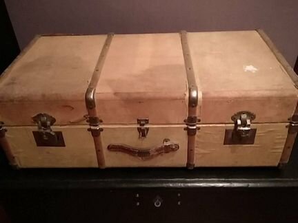 Старинный чемодан, 100х52х30, деревянный,редкость