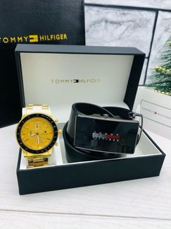 Шикарный муж набор Tommy Hilfiger часы + ремень