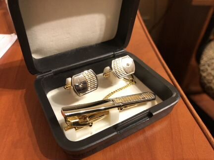 Запонки и зажим для галстука (набор)