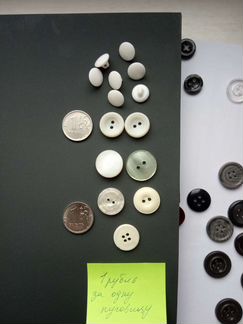 Пуговицы белая гамма