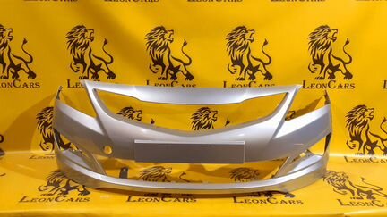 Бампер Hyundai Solaris серебристый