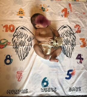 Коврик пеленка для фото новорожденного