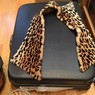 Воротник меховой съемный под леопарда винтаж