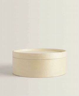 Zara Home круглая деревянная шкатулка с зеркалом