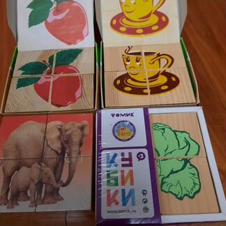 Развивающие игры: пазлы, кубики, вкладыши