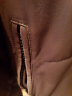 Кожаная куртка теплая зимняя б/у