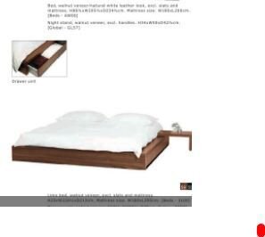 Кровать двуспальная, цвет орех BoConcept, б/у