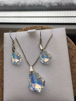 Набор кулон и серьги swarovski