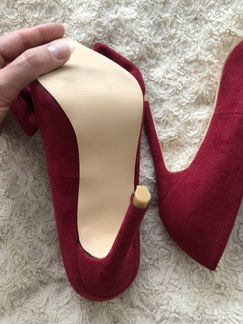 Туфли красные замшевые красные