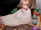 Свадебное платье со шлейфом, цвет айвори