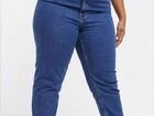 Синие джинсы с завышенной талией 60-62