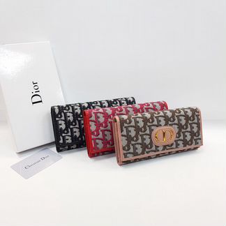 Женский кошелек Christian Dior Диор жаккард кожа