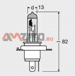 Osram 64193CBI01B лампа h4 12v-60/55w p43t cool bl