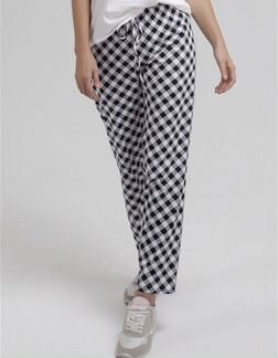 Брюки с шахматным принтом