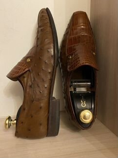 Туфли zilli крокодил страус оригинал,43 размер