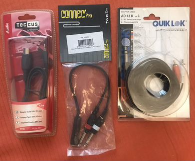 Адаптеры аудио 6,3 Jack, RCA, 3.5 Jack, 5-pin DIN