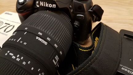 Зеркальный фотоаппарат nikon D70 +sigma 70-300