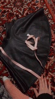 Юбка Кожаная чёрная Корея