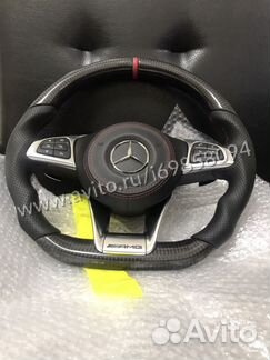 Карбоновые Руль AMG red для Mercedes-benz