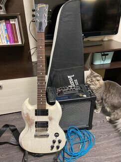 Комплект гитара Gibson SGJ и Roland cube 20 XL