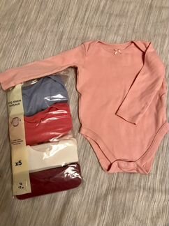 Боди с длинным рукавом 9-12 мес.,новые